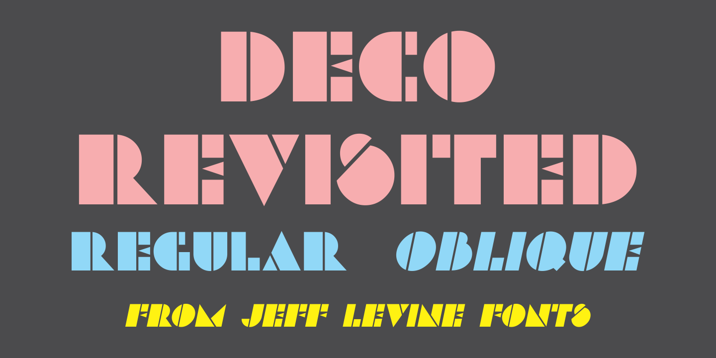 Пример шрифта Deco Revisited JNL